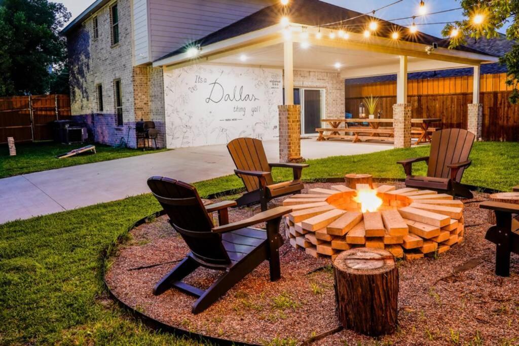 Dallas 4Br Large Yard W Hot Tub , Fire Pit And Basketball Hoop Екстер'єр фото